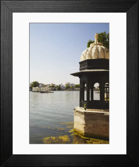 Framed Print : View of Hanuman Ghat on Pichola Lake, Udaipur, Rajasthan, India Framed Print : View of Hanuman Ghat on Pichola Lake, Udaipur, Rajasthan, India