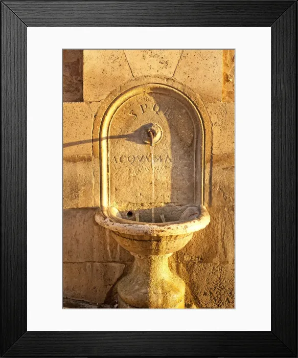 Framed Print : Drinking fountain, Piazza del Campidoglio, Rome, Lazio, Italy, Europe