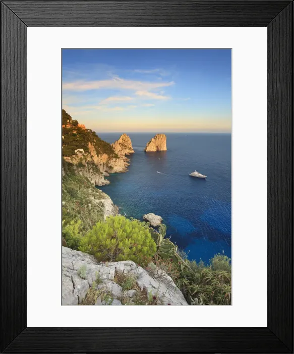 Framed Print : Italy, Campania, Napoli district, Capri. Faraglioni Framed Print : Italy, Campania, Napoli district, Capri. Faraglioni