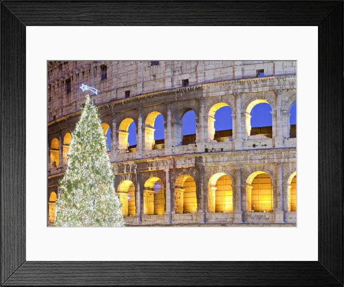 Framed Print : Colosseum, Christmas Tree. Rome, Lazio, Italy, Europe Framed Print : Colosseum, Christmas Tree. Rome, Lazio, Italy, Europe