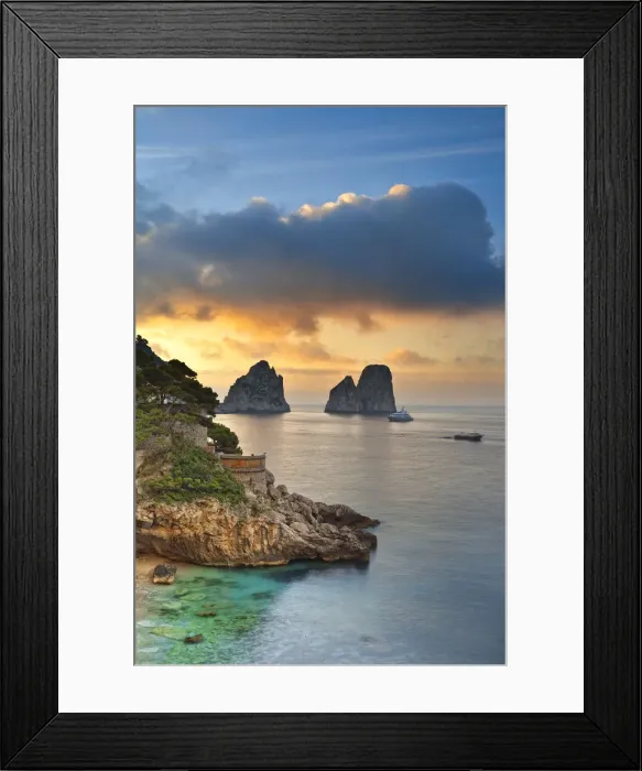 Framed Print : Italy, Campania, Napoli district, Capri. Faraglioni Framed Print : Italy, Campania, Napoli district, Capri. Faraglioni