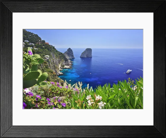Framed Print : Italy, Campania, Napoli district, Capri. Faraglioni Framed Print : Italy, Campania, Napoli district, Capri. Faraglioni