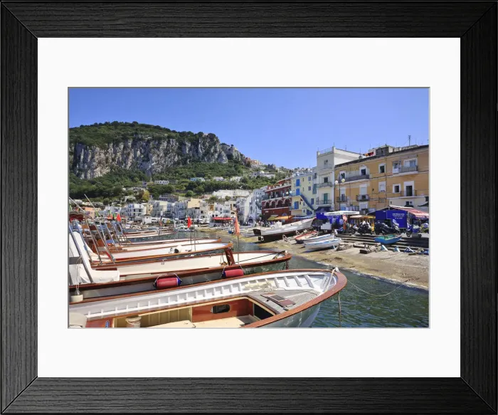 Framed Print : Italy, Campania, Napoli district, Capri. Marina Grande Harbour Framed Print : Italy, Campania, Napoli district, Capri. Marina Grande Harbour