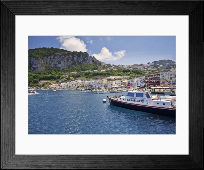 Framed Print : Italy, Campania, Napoli district, Capri. Marina Grande Harbour Framed Print : Italy, Campania, Napoli district, Capri. Marina Grande Harbour