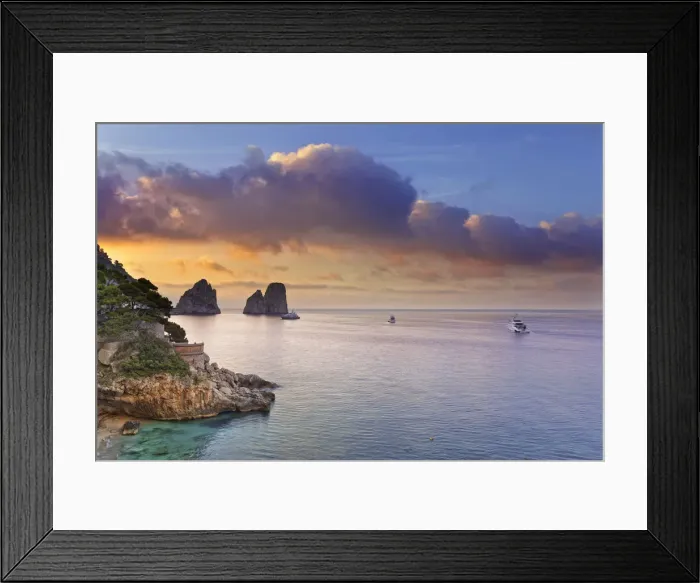 Framed Print : Italy, Campania, Napoli district, Capri. Faraglioni Framed Print : Italy, Campania, Napoli district, Capri. Faraglioni
