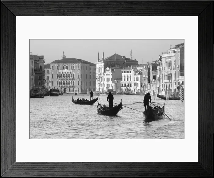 Framed Print : Gondoliers on the Gran Canal, Venice, Veneto region, Italy Framed Print : Gondoliers on the Gran Canal, Venice, Veneto region, Italy