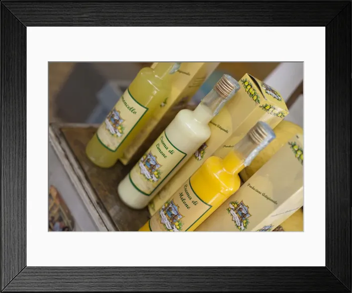 Framed Print : Italy, Campania, Napoli district, Capri. Limoncello Framed Print : Italy, Campania, Napoli district, Capri. Limoncello