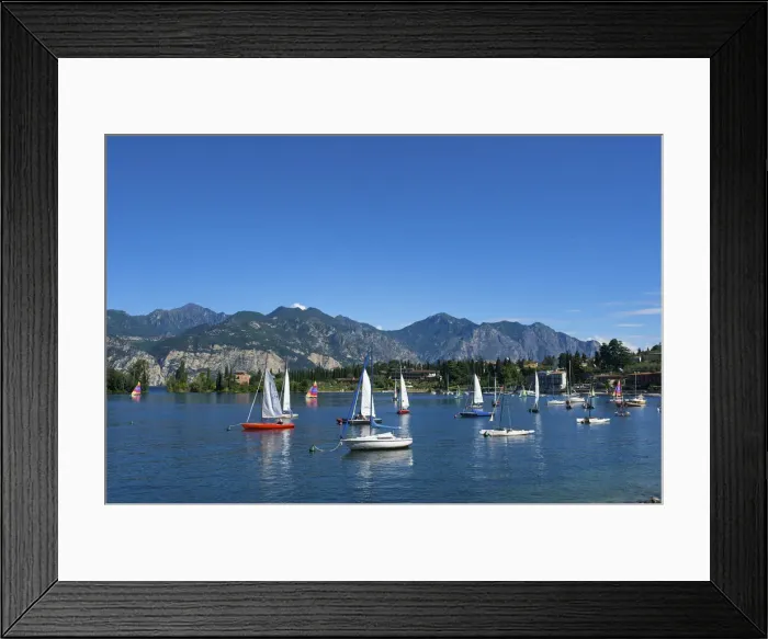 Framed Print : Sailing boats near Malcesine, Lake Garda, Italy Framed Print : Sailing boats near Malcesine, Lake Garda, Italy