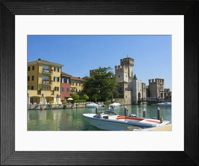 Framed Print : Castle in Sirmione, Lake Garda, Italy Framed Print : Castle in Sirmione, Lake Garda, Italy