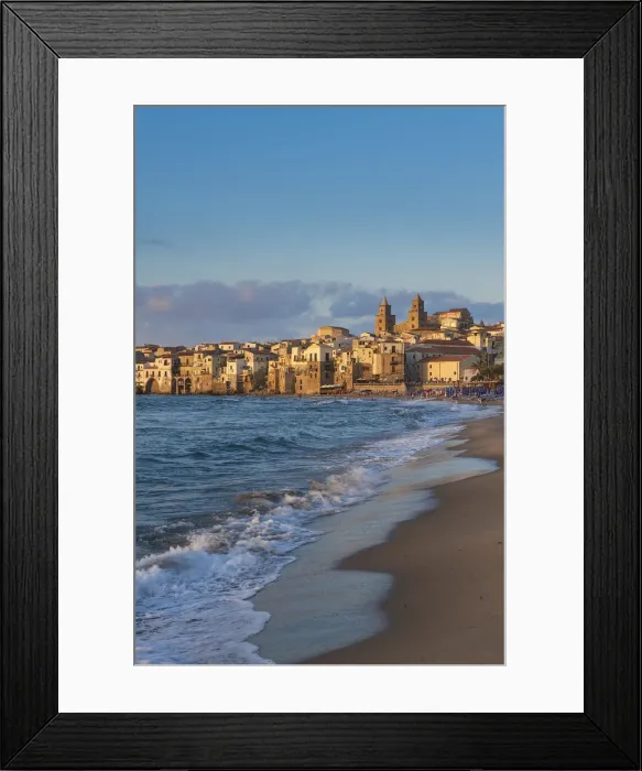 Framed Print : Beach of Cefalu, Sicily, Italy Framed Print : Beach of Cefalu, Sicily, Italy