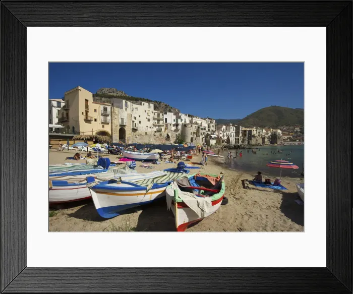 Framed Print : Fishing boats, Cefalu, Sicily, Italy Framed Print : Fishing boats, Cefalu, Sicily, Italy