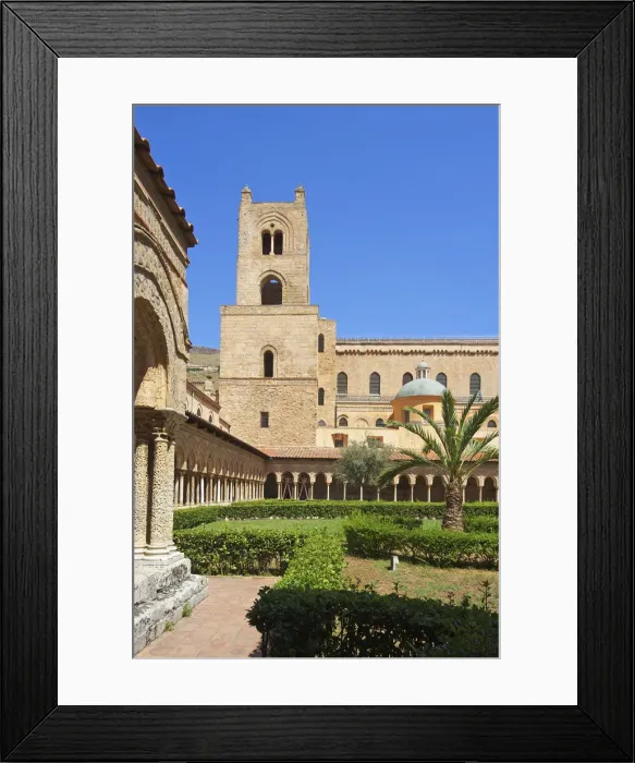 Framed Print : Cloister, Cathedral of Monreale, Sicily, Italy