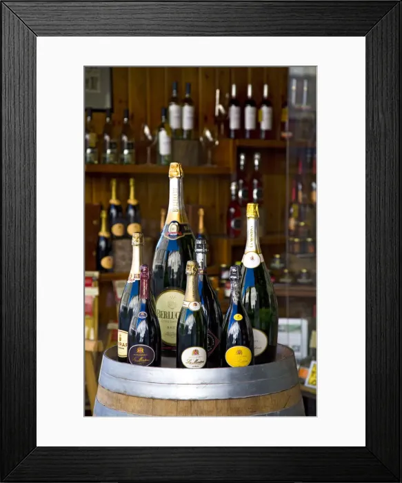 Framed Print : Prosecco bottles, Veneto, Italy Framed Print : Prosecco bottles, Veneto, Italy