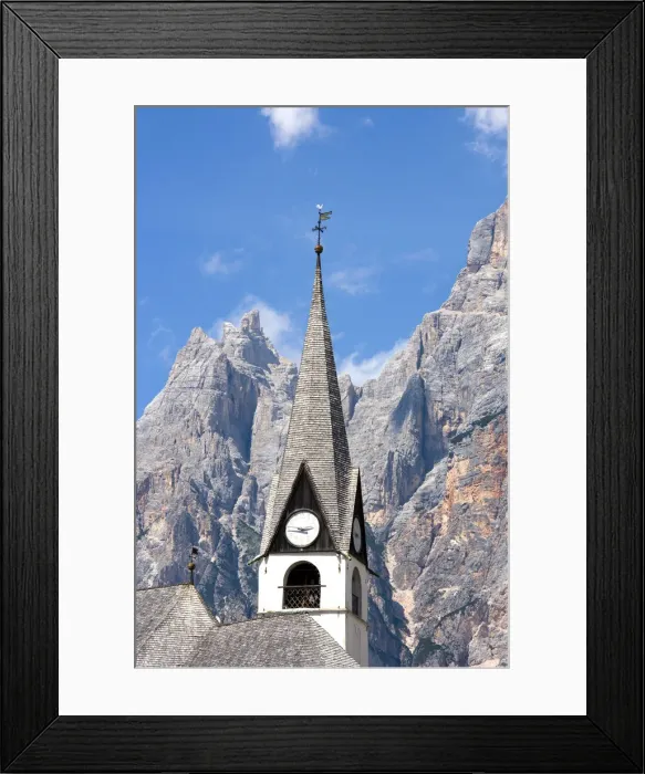 Framed Print : Church in San Vito, Dolomites, Veneto, Italy Framed Print : Church in San Vito, Dolomites, Veneto, Italy