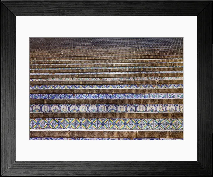 Framed Print : Ceramic tiled steps, Caltagirone, Sicily, Italy Framed Print : Ceramic tiled steps, Caltagirone, Sicily, Italy