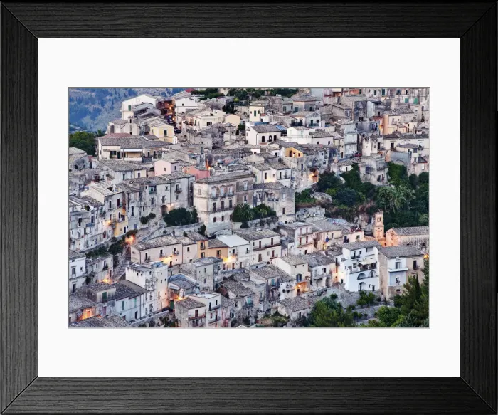 Framed Print : Ragusa Ibla at dusk, Sicily, Italy Framed Print : Ragusa Ibla at dusk, Sicily, Italy