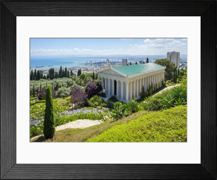 Framed Print : Israel, Haifa District, Haifa. The International Baha i Archives building