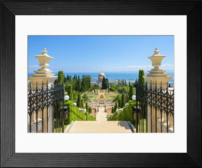 Framed Print : Israel, Haifa District, Haifa. The Shrine of the Bab at the Baha i Gardens Framed Print : Israel, Haifa District, Haifa. The Shrine of the Bab at the Baha i Gardens