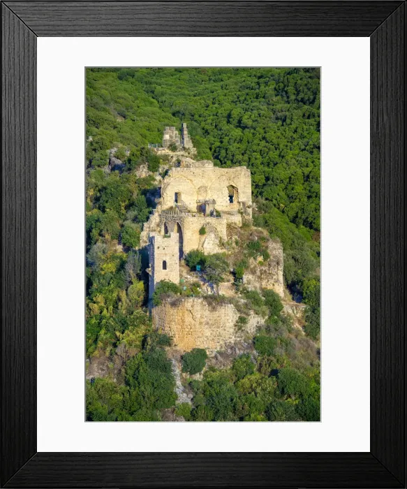 Framed Print : Israel, North District, Upper Galilee. Montfort Castle, a ruined Crusader fortress Framed Print : Israel, North District, Upper Galilee. Montfort Castle, a ruined Crusader fortress