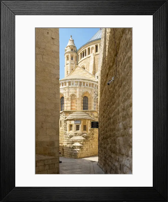 Framed Print : Israel, Jerusalem District, Jerusalem. Dormition Abbey on Mount Zion Framed Print : Israel, Jerusalem District, Jerusalem. Dormition Abbey on Mount Zion