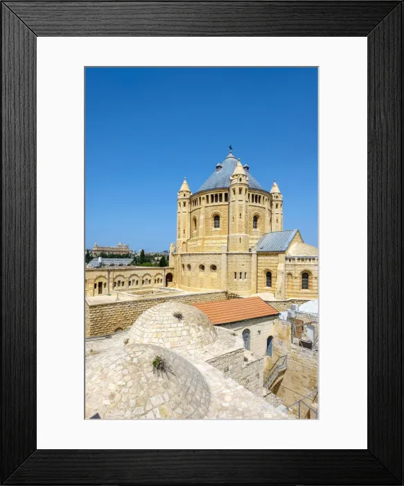 Framed Print : Israel, Jerusalem District, Jerusalem. Dormition Abbey on Mount Zion Framed Print : Israel, Jerusalem District, Jerusalem. Dormition Abbey on Mount Zion