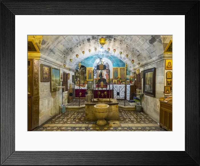 Framed Print : Palestine, West Bank, Nablus. Jacobs Well inside of the Greek Orthodox St Framed Print : Palestine, West Bank, Nablus. Jacobs Well inside of the Greek Orthodox St