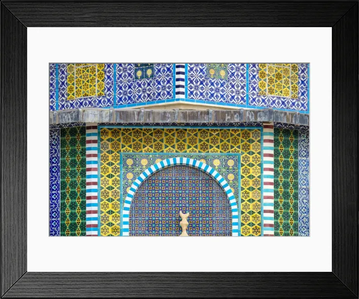 Framed Print : Israel, Jerusalem District, Jerusalem. Detail of ornate decorative tile on the exterior Framed Print : Israel, Jerusalem District, Jerusalem. Detail of ornate decorative tile on the exterior