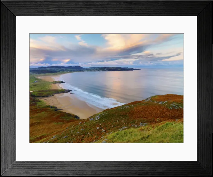 Framed Print : Ireland, Co. Donegal, Fanad, Ballymastoker bay, overview