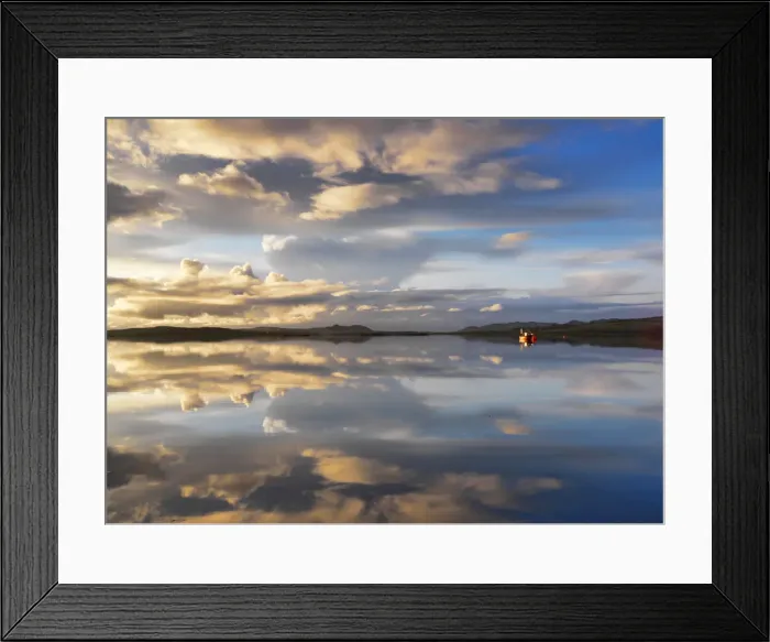 Framed Print : Ireland, Co. Donegal, Mulroy bay, Reflection at dusk Framed Print : Ireland, Co. Donegal, Mulroy bay, Reflection at dusk