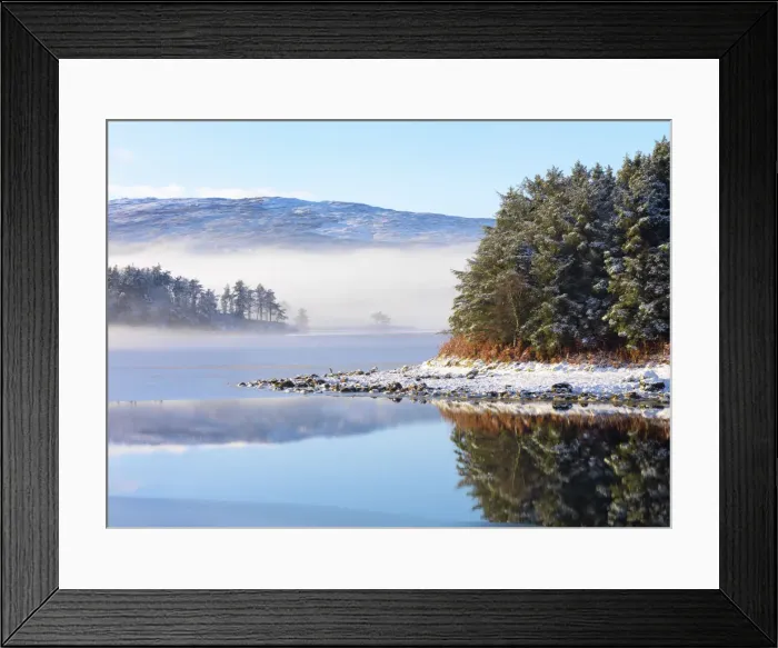 Framed Print : Ireland, Co. Donegal, Mulroy bay, snowy landscape Framed Print : Ireland, Co. Donegal, Mulroy bay, snowy landscape