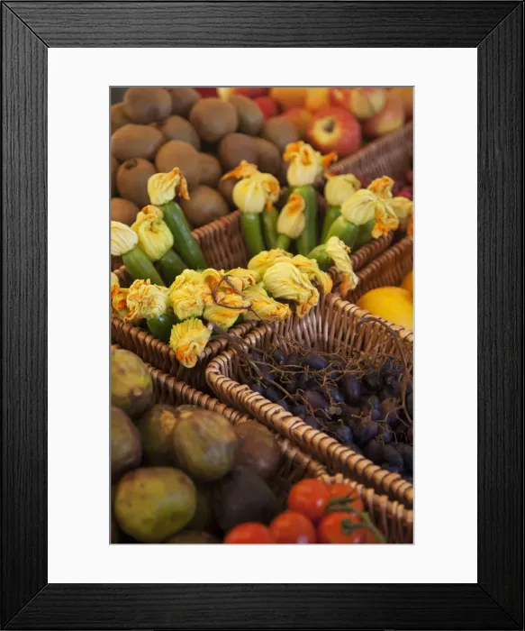 Framed Print : Galway, Ireland. A display of fruit and vegetables in a tradional grocer Framed Print : Galway, Ireland. A display of fruit and vegetables in a tradional grocer