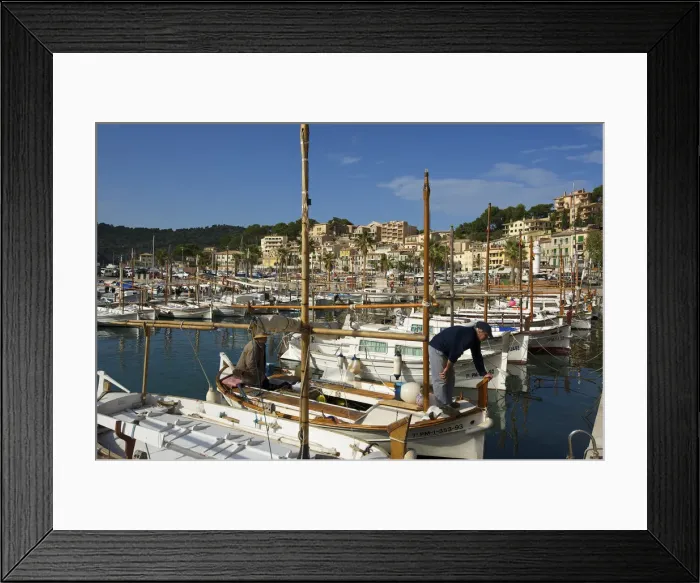 Framed Print : Traditional fishing boats, Port de Soller, Majorca, Balearics, Spain Framed Print : Traditional fishing boats, Port de Soller, Majorca, Balearics, Spain