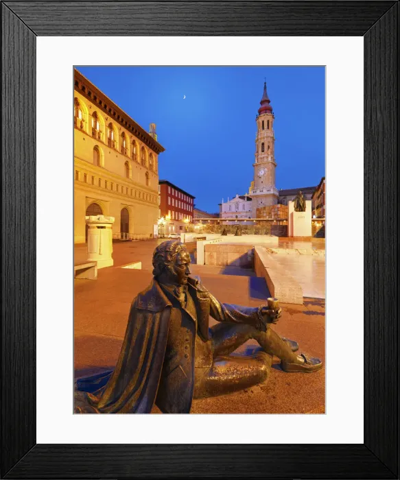 Framed Print : Spain, Aragon Region, Zaragoza, Seo Cathedral at dusk Framed Print : Spain, Aragon Region, Zaragoza, Seo Cathedral at dusk