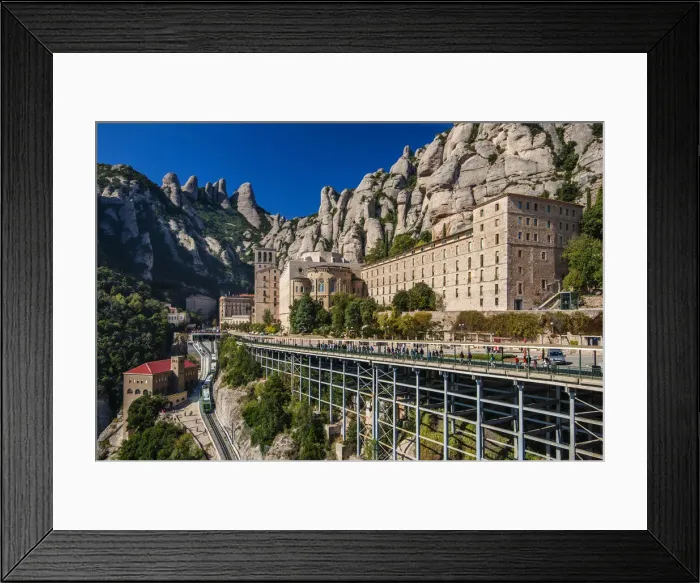 Framed Print : Panoramic view over the Benedictine abbey of Santa Maria de Montserrat, Monistrol Framed Print : Panoramic view over the Benedictine abbey of Santa Maria de Montserrat, Monistrol