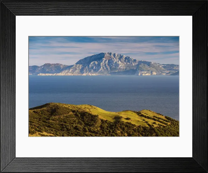 Framed Print : Panoramic view over Strait of Gibraltar with Africa in the background, Sierra del Bujeo Framed Print : Panoramic view over Strait of Gibraltar with Africa in the background, Sierra del Bujeo