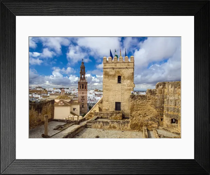Framed Print : Alcazar puerta de Sevilla (Seville Gate) with San Pedro church in the background, Carmona Framed Print : Alcazar puerta de Sevilla (Seville Gate) with San Pedro church in the background, Carmona