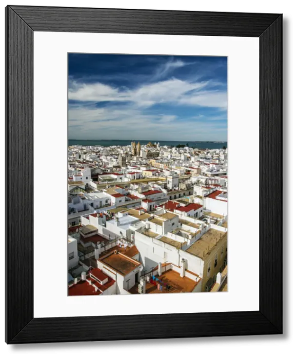 Framed Print : Panoramic view over the old city, Cadiz, Andalusia, Spain Framed Print : Panoramic view over the old city, Cadiz, Andalusia, Spain