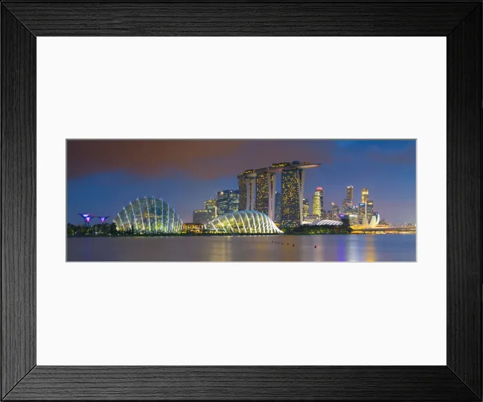 Framed Print : Gardens by the Bay and Marina Bay Sands Hotel, Singapore Framed Print : Gardens by the Bay and Marina Bay Sands Hotel, Singapore