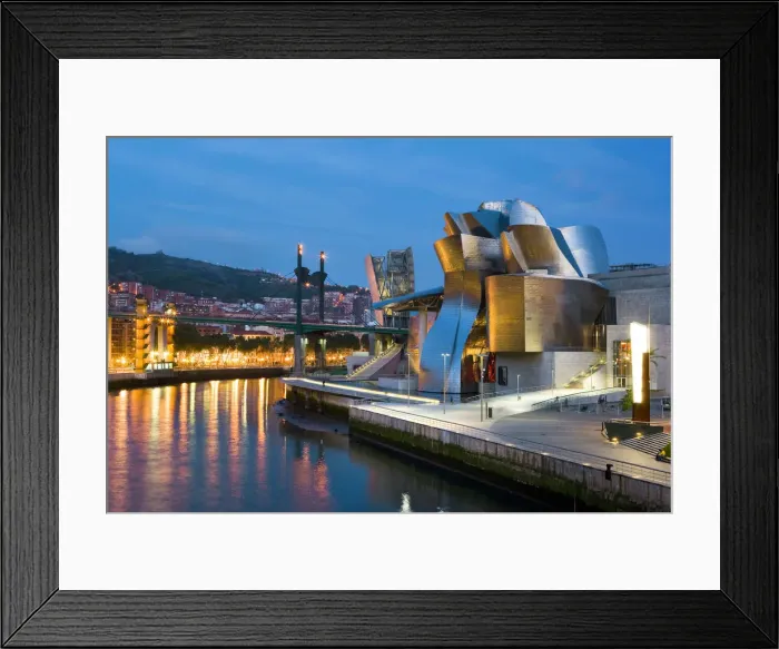 Framed Print : Guggenheim Museum, architect Frank O. Gehry, Bilbao, Basque Country, Spain Framed Print : Guggenheim Museum, architect Frank O. Gehry, Bilbao, Basque Country, Spain