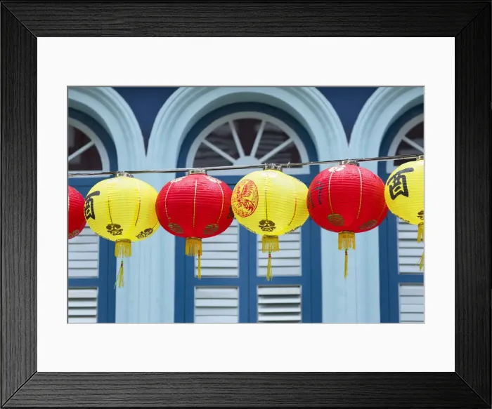 Framed Print : Lanterns, Chinatown, Singapore