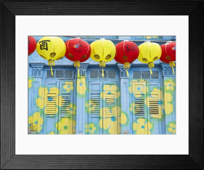 Framed Print : Lanterns, Chinatown, Singapore