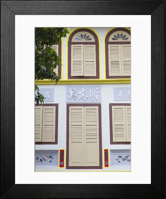 Framed Print : Traditional house, Chinatown, Singapore Framed Print : Traditional house, Chinatown, Singapore