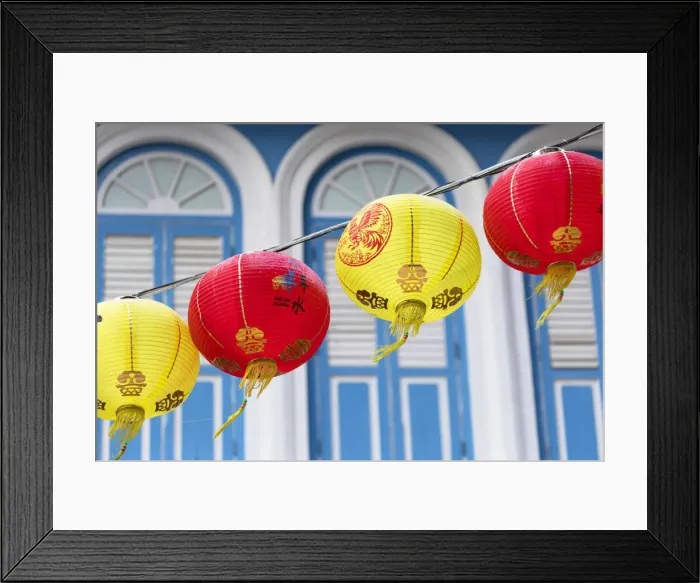 Framed Print : Lanterns, Chinatown, Singapore