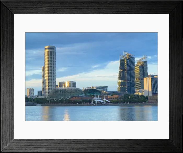 Framed Print : Esplanade-Theatres on the Bay and South Beach Towers, Singapore Framed Print : Esplanade-Theatres on the Bay and South Beach Towers, Singapore