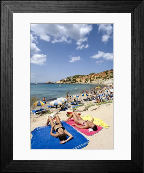 Framed Print : Cala d Hort, Ibiza, the Balearic Islands, Spain