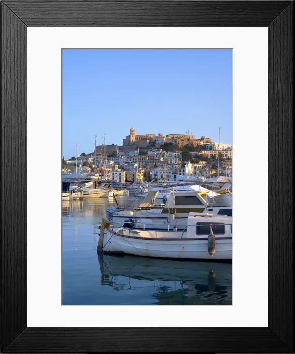 Framed Print : Harbour, Dalt Vila, Eivissa, Ibiza, the Balearic Islands, Spain Framed Print : Harbour, Dalt Vila, Eivissa, Ibiza, the Balearic Islands, Spain