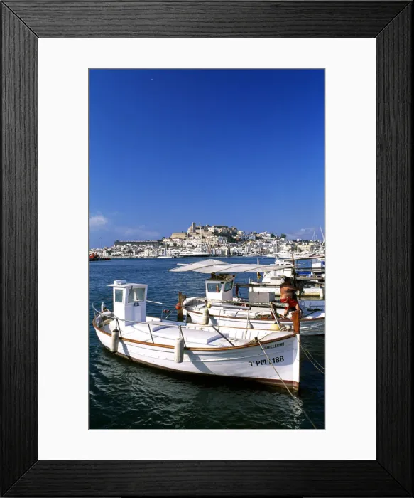 Framed Print : Fishing boats in the port of Ibiza-Town, Ibiza, Balearic Islands, Spain Framed Print : Fishing boats in the port of Ibiza-Town, Ibiza, Balearic Islands, Spain