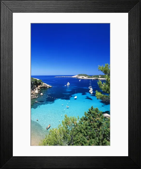 Framed Print : Coast nearby Portinatx, Ibiza, Balearic Islands, Spain