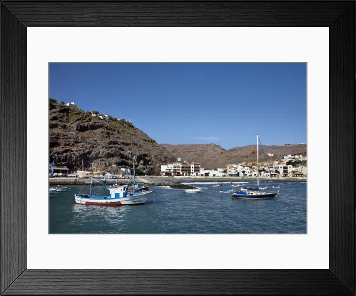 Framed Print : Harbour, Playa Santiago, La Gomera, Canary Islands, Spain Framed Print : Harbour, Playa Santiago, La Gomera, Canary Islands, Spain