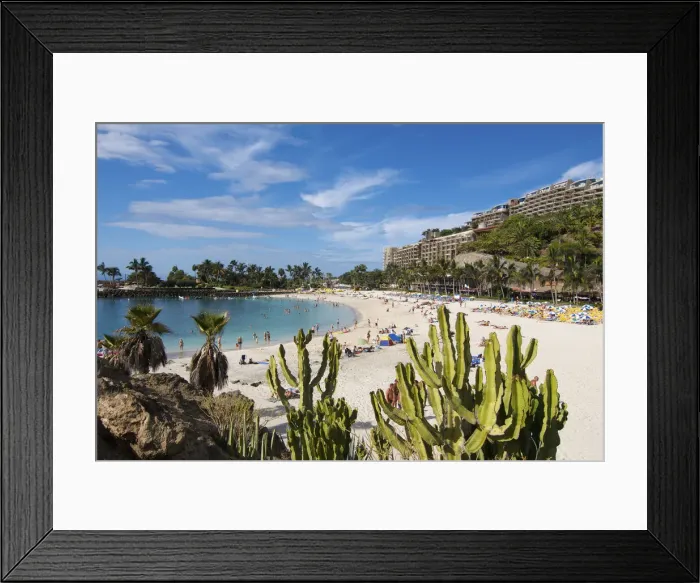 Framed Print : Beach of Arguineguin, Gran Canaria, Canary Islands, Spain Framed Print : Beach of Arguineguin, Gran Canaria, Canary Islands, Spain